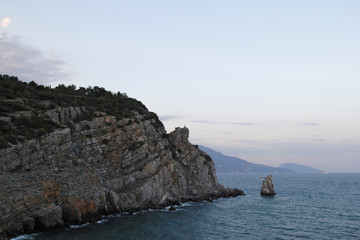 Fototapeta na wymiar View of the coast of the black sea