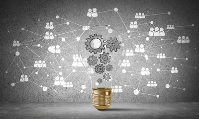 Concept of lightbulb as symbol of new idea.
