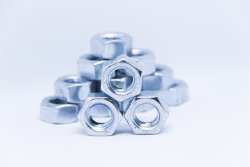 Nuts on a white background 