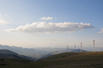 Fototapeta na wymiar wind park Abruzzo