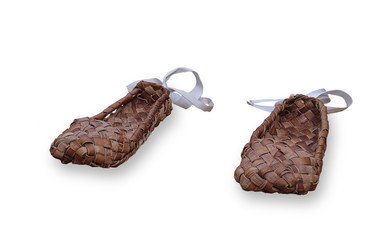 Russian wicker bast shoes
