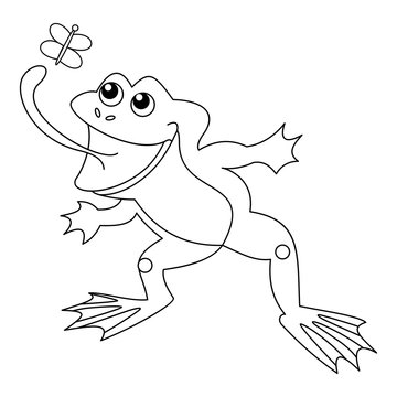 Vector Cute Cartoon Frog