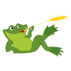 Vector Cute Cartoon Frog