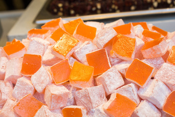 Traditional style turkish delight sweets