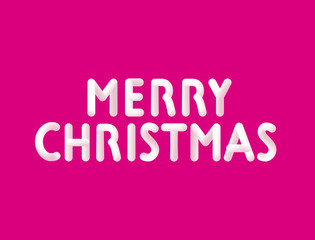 Merry Christmas Lettering in 3D LOOK
