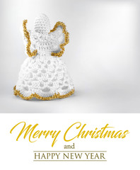 Natale Biglietto Auguri Angelo pagina modello