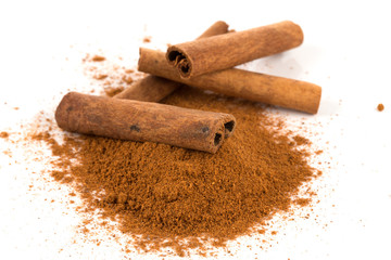 cinnamon powder closeup