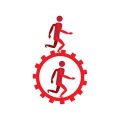 Abstract teamwork icon