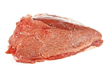 Fresh raw pork meat isolated on white background