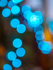 Blue Out of focus lights