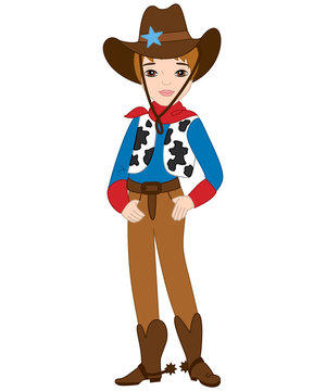 Vector Young Cowboy