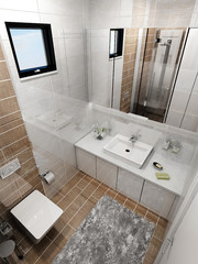 3D Render of bathroom
