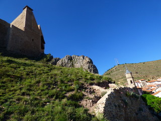 Fototapeta na wymiar Castillo de Alcala de la Selva. Pueblo de Teruel en Aragon (España) en la comarca de Gúdar-Javalambre