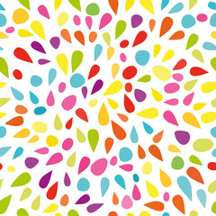 Festive seamless pattern with colorful paint splashes
