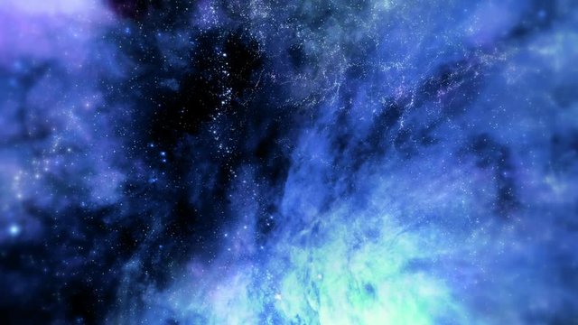 Space 2304: Traveling through star fields in deep space (Loop).