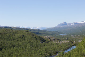 The beginning of Skibotndalen, view from the southeast, Norway
