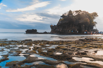 Tanah Lot is a rock formation off the Indonesian island of Bali