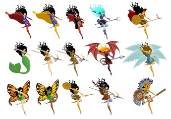 action woman characters collection