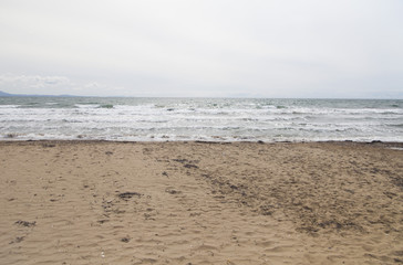 Empty sea beach