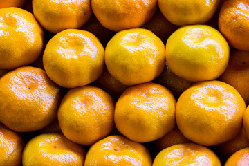 Fresh mandarines on the market