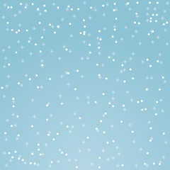 White snow falling on blue background. vector illustration.