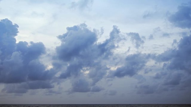 Puffy Gray Clouds Drifting in the Afternoon Sky. UltraHD 4k video