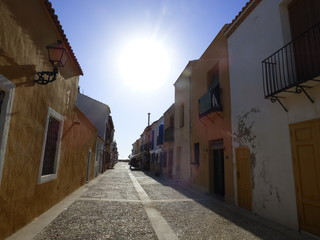 Isla de Tabarca en Santa Pola, isla del mar Mediterráneo  a unos 22 km de Alicante (Comunidad Valenciana, España)