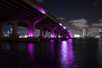 Fototapeta premium bridge in southbeach during blue hour