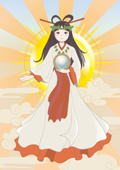 Fototapeta premium 天照大神・宗教画イメージ