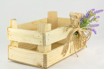 Empty wooden fruit crate