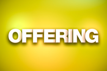 Offering Theme Word Art on Colorful Background