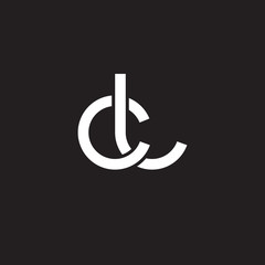 Initial lowercase letter cl, overlapping circle interlock logo, white color on black background