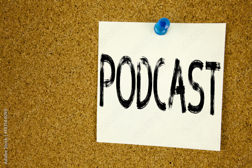 Poster conceptual hand writing text caption inspiration showing podcast. business concept for internet broa