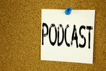 Conceptual hand writing text caption inspiration showing Podcast. Business concept for Internet...