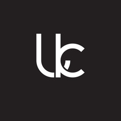 Initial lowercase letter lk, overlapping circle interlock logo, white color on black background
