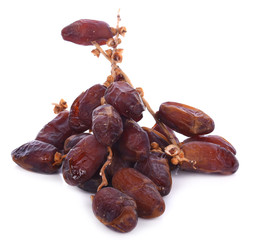 Dates Palm fruit isolated on white background