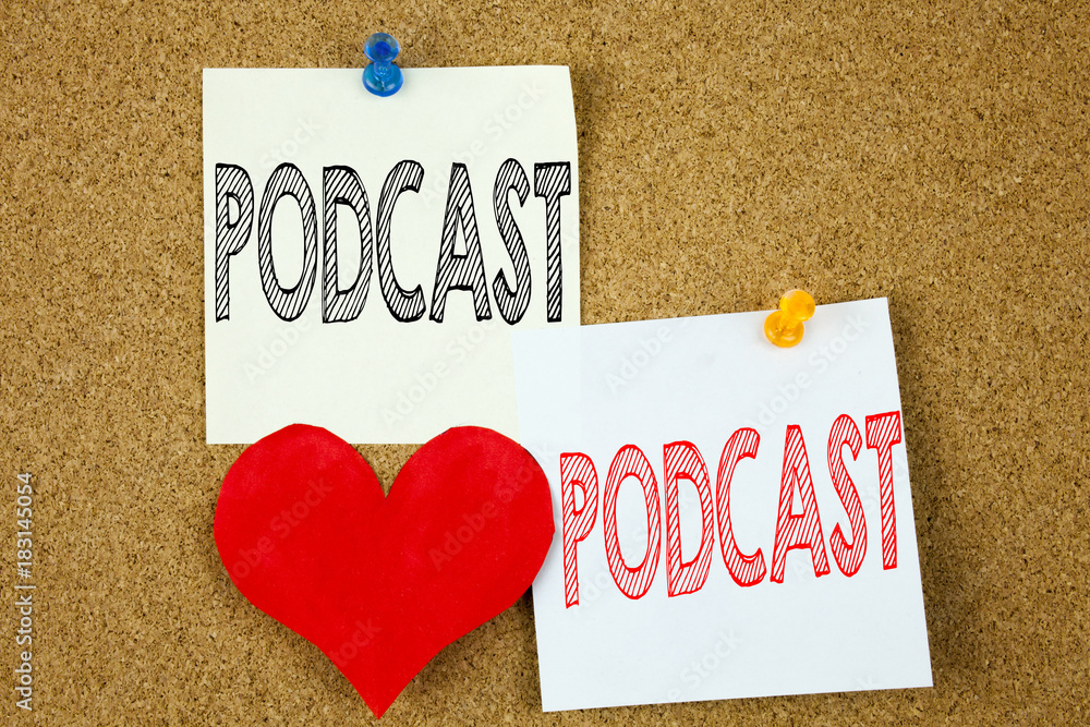 Poster conceptual hand writing text caption inspiration showing podcast concept for internet broadcasting c