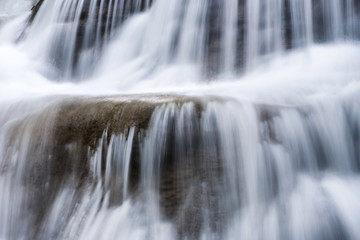 Waterfall flowing fall on limestone