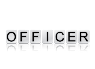 Officer Concept Tiled Word Isolated on White