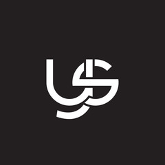 Initial lowercase letter ys, overlapping circle interlock logo, white color on black background