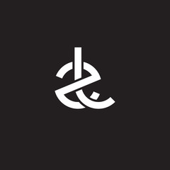 Initial lowercase letter zl, overlapping circle interlock logo, white color on black background