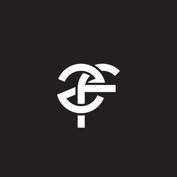 Initial lowercase letter zf, overlapping circle interlock logo, white color on black background