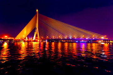 Rama VIII Bridge,The Rama VIII Bridge is a cable-stayed bridge crossing the Chao Phraya River in Bangkok, Thailand.  
