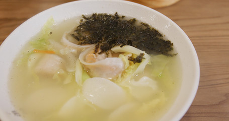 Korea rice cake soup