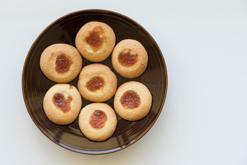 Freshly baked biscuits / cookies on plate
