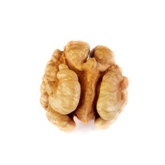 Walnuts peeled isolated on white background