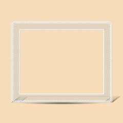 carved vintage frame made of paper photo with shadow