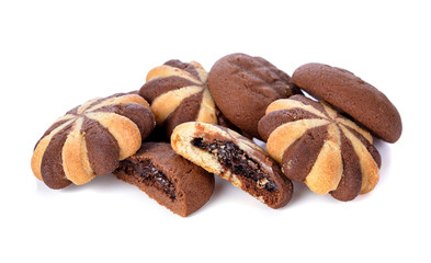 cookies isolated on white background. Sweet biscuits.