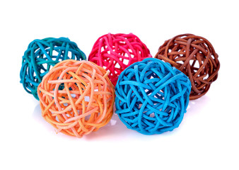 Handmade colorful rattan ball for event decoration
