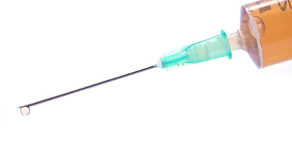 Syringe with injection